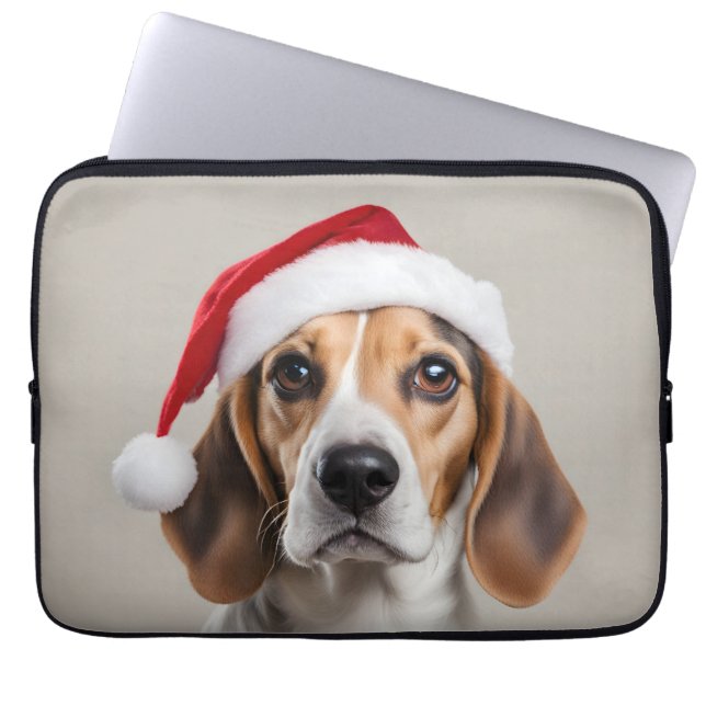 Funda Para Portátil Beagle Navidades (Frente)