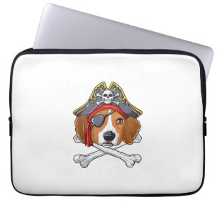 Funda Para Portátil Beagle Pirate Costume Jolly Roger Bandera Cruz de