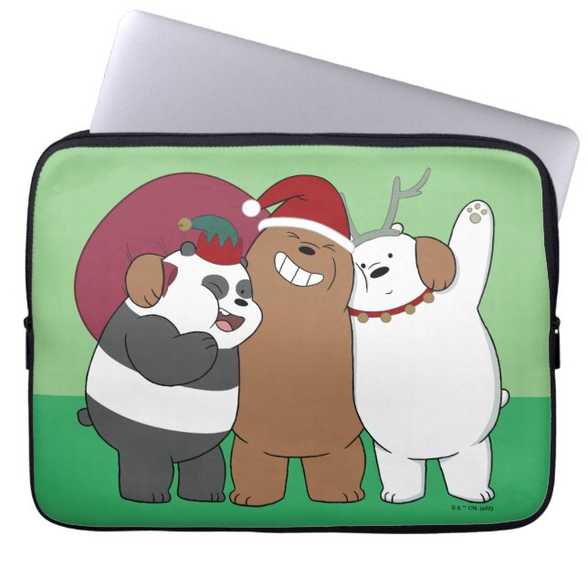 Funda Para Portátil Bear Bears - Saludos de la temporada (Frente)