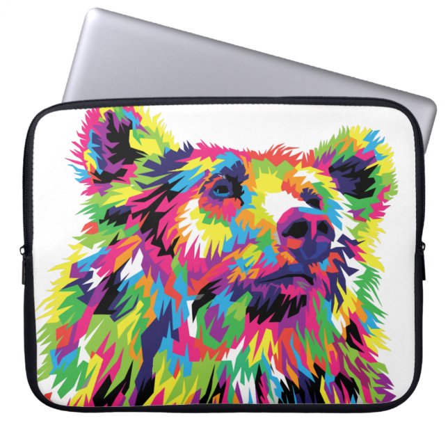 Funda Para Portátil Bear Spirit Animal Pop Art (Frente)