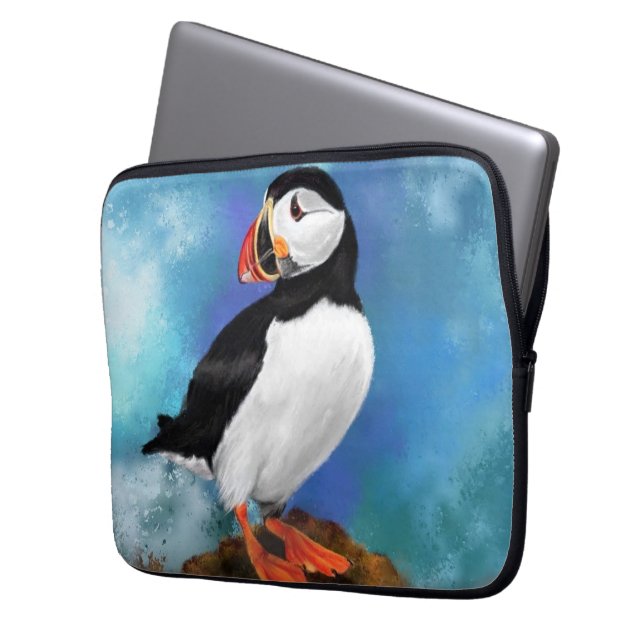 Funda Para Portátil Beautiful Atlantic Puffin Bird Laptop Sleeve (Anverso izquierdo)