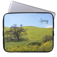 Beautiful Hillside Wildflowers Oaks in Spring 