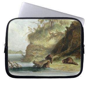 Funda Para Portátil Beaver la choza en el Missouri, platee 17 del