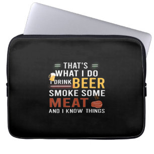 Funda Para Portátil Bebe Bebe Bebe Cerveza Humo Carne Cumpleaños