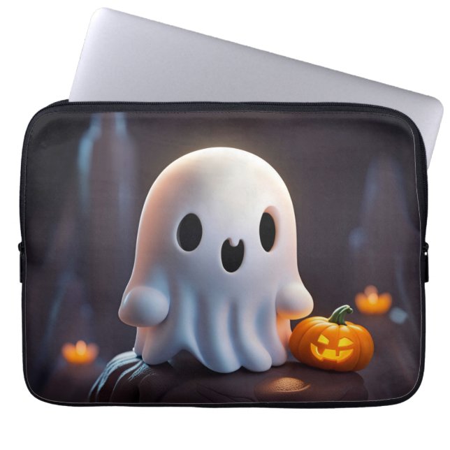 Funda Para Portátil Bebé Fantasma Típico personaje de Halloween (Frente)