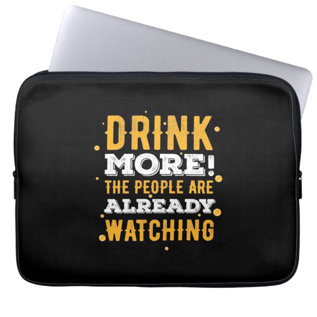 Funda Para Portátil Bebe más cerveza (Frente)