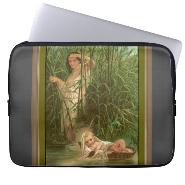 Funda Para Portátil Bebé Moisés Y El Río Nilo (Frente)