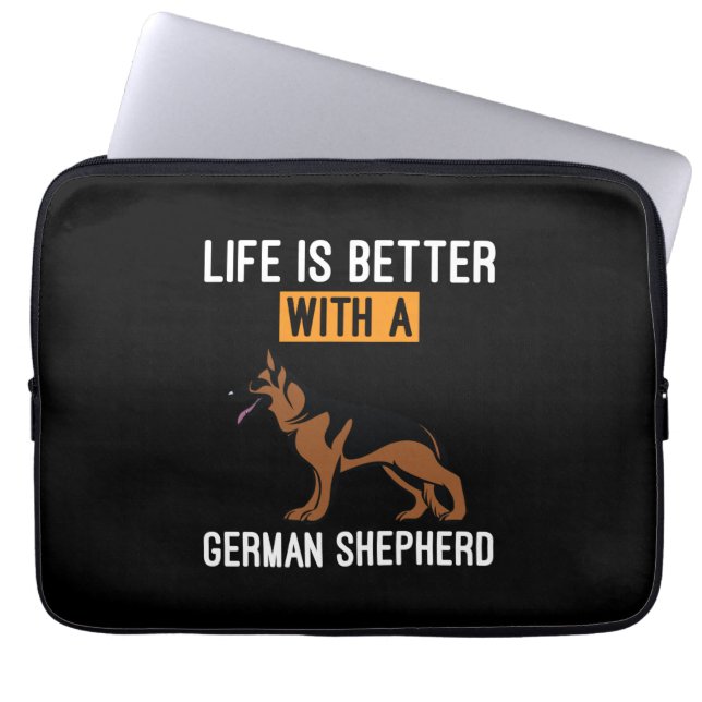 Funda Para Portátil Beekeeper Art Con Un Pastor Alemán (Frente)