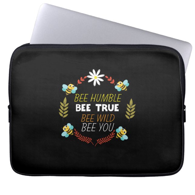Funda Para Portátil Beekeeper Gift | Bee Humble Bee True (Frente)