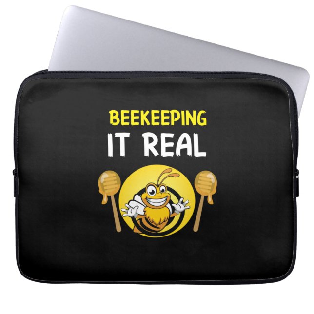 Funda Para Portátil Beekeeper Gift | BeeKeeping Dad (Frente)