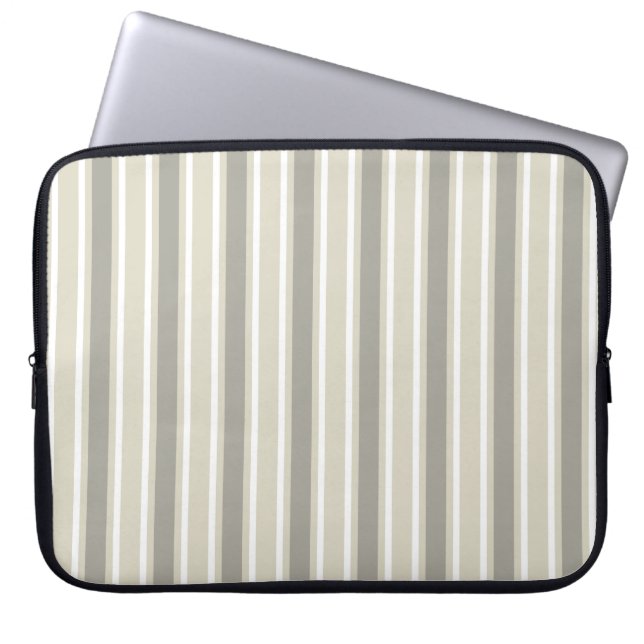 Funda Para Portátil Beige candy stripes (Frente)
