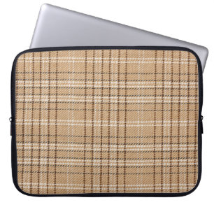 Funda Para Portátil Beige Tartán: Tejidos de plástico clásicos.