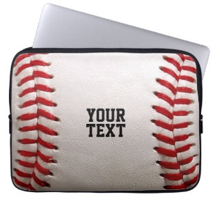 Funda Para Portátil Béisbol con texto de Personalizable