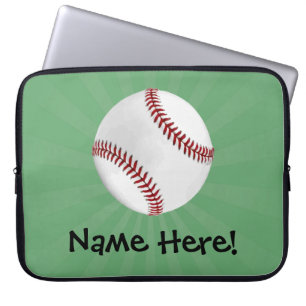 Funda Para Portátil Béisbol personalizado en niños verdes
