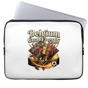 Funda Para Portátil Bélgica Gol Energía Esqueleto Delantero Naciones N