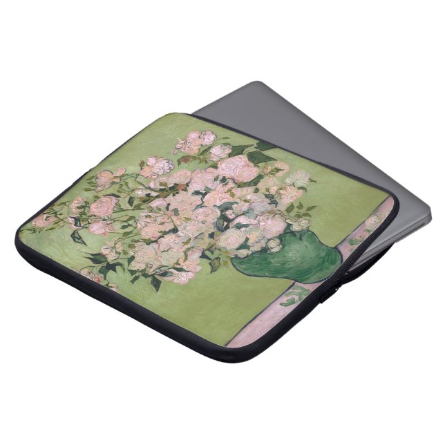 Funda Para Portátil Bella Artes Pink Roses Van Gogh (Superior anverso)