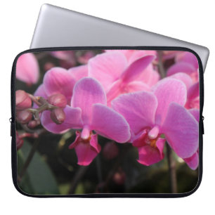 Funda Para Portátil bellas flores de orquídea rosa. fotografía floral