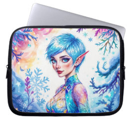 Funda Para Portátil Belleza elfo de invierno encantado helado arte rei