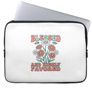 Funda Para Portátil Bendita y Altamente Favorecida Diseño Floral Vinta