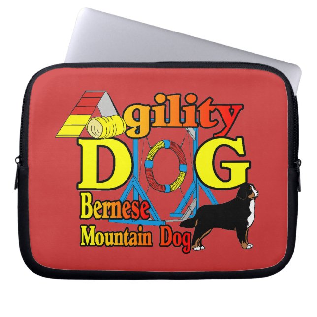 Funda Para Portátil Bernese Mountain Dog Agility (Frente)
