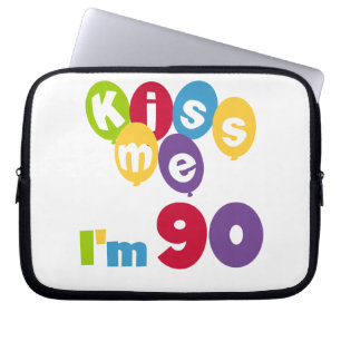 Funda Para Portátil Bésame tengo 90 camisetas y regalos de cumpleaños