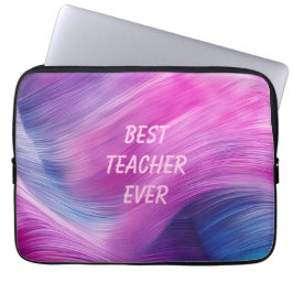 Funda Para Portátil Best Teacher Ever Pastel Swirl