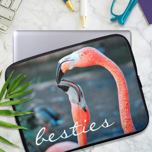Funda Para Portátil Bestias fotográficas de amigos pájaros Flamingo ro