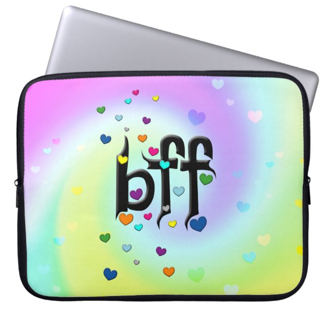 Funda Para Portátil bff ~ corazones (Frente)