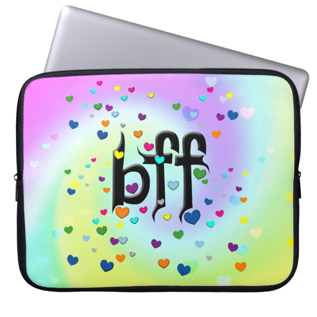 Funda Para Portátil bff ~ corazones (Frente)