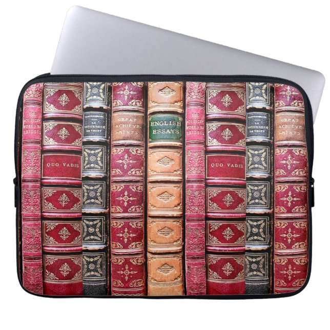 Funda Para Portátil Bibliophile Old Book Library (Frente)