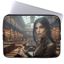 Funda Para Portátil Bibliotecaria Steampunk Vintage victoriana Lady