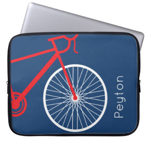 Funda Para Portátil Bicicleta roja y blanca
