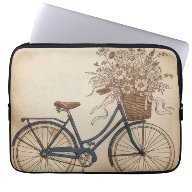Funda Para Portátil bicicleta vintage (Frente)