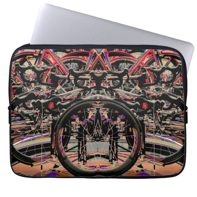 Funda Para Portátil Bicicletas abstractas (Frente)