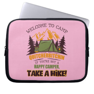 Funda Para Portátil Bienvenido al Campamento Quitcherbitchin Feliz Cam