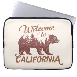 Funda Para Portátil Bienvenidos a California Bear Forest