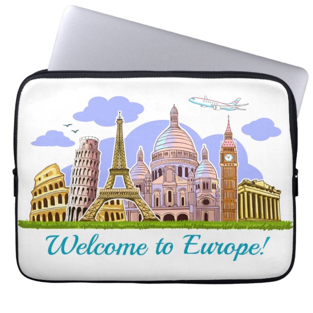 Funda Para Portátil Bienvenidos a Europa (Frente)