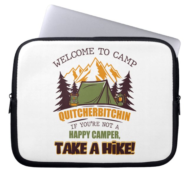 Funda Para Portátil Bienvenidos Al Campamento Quitcherbitchin Feliz Ca (Frente)