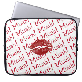 Funda Para Portátil Big Kiss Red Lips Muah