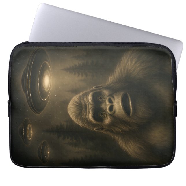 Funda Para Portátil Bigfoot Sasquatch Alien UFO Funny (Frente)