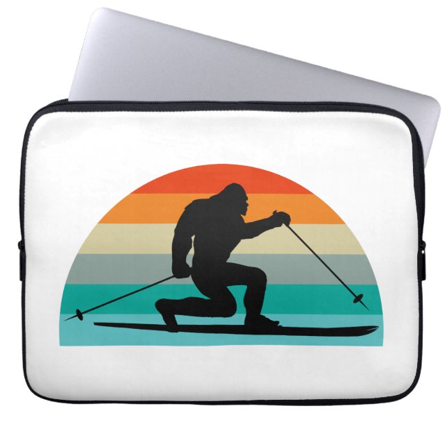 Funda Para Portátil Bigfoot Telemark Skiing Rainbow (Frente)