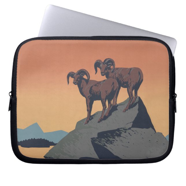 Funda Para Portátil Bighorn Oveja Estadounidense Vida Silvestre Occide (Frente)