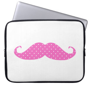 Funda Para Portátil Bigote femenino de los lunares de las rosas