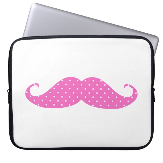 Funda Para Portátil Bigote femenino de los lunares de las rosas (Frente)