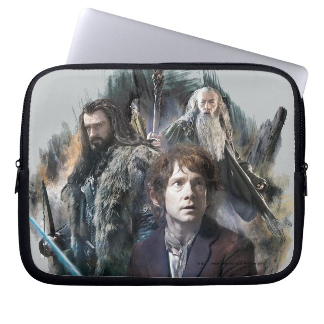 Funda Para Portátil BILBO BAGGINS™, THORIN OAKENSHIELD™ y Gandalf (Frente)