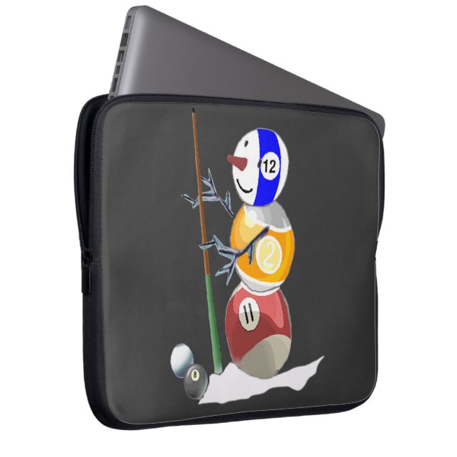 Funda Para Portátil Billiard Ball Snowman (Anverso derecho)