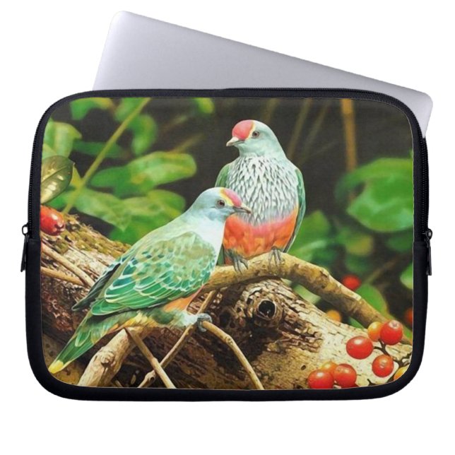 Funda Para Portátil Bird green_funda (Frente)