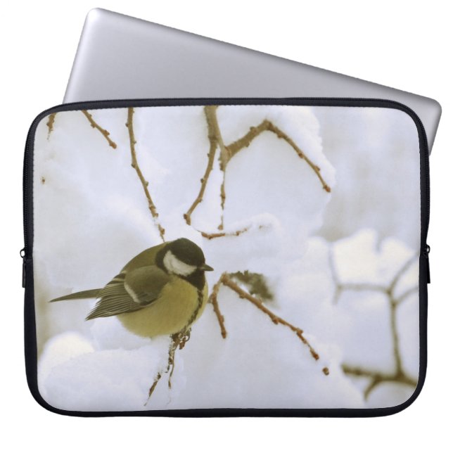 Funda Para Portátil Bird Winter Photo Neoprene Laptop Sleeve 15" (Frente)