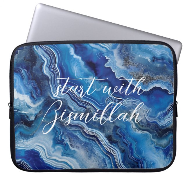 Funda Para Portátil Bismillah Blue Agate Neoprene 15 in (Frente)