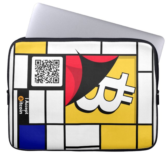 Funda Para Portátil Bitcoin elegante - Btc crypto (Frente)